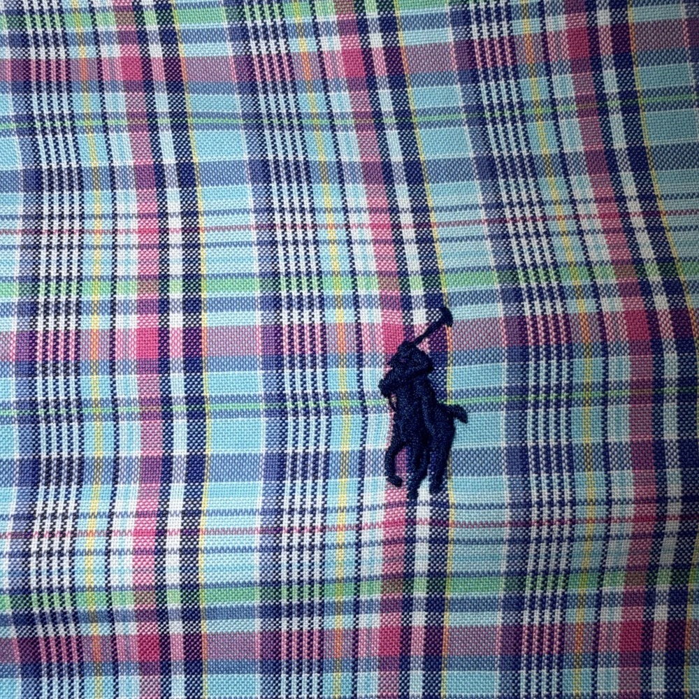 Polo Ralph Lauren Men's Large Multicolored Plaid Check Long Sleeve Shirt Cotton - Picture 2 of 10